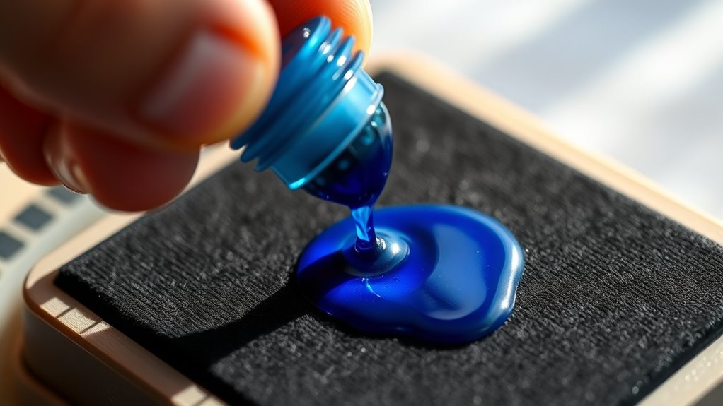 apply even ink carefully
