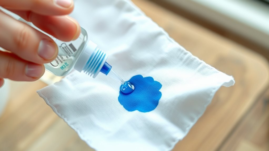 apply stain remover carefully