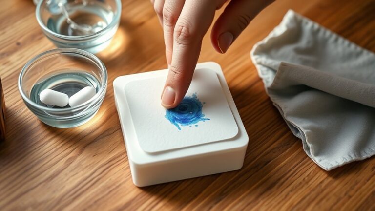 clean ink stamps carefully
