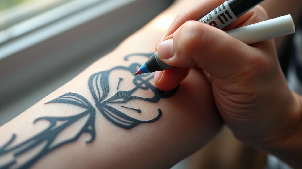 covering black ink