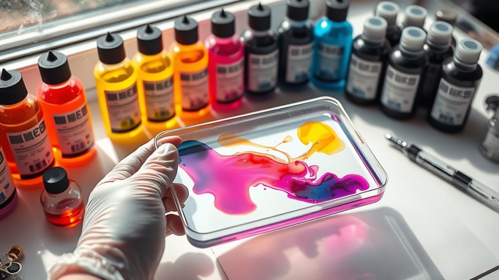 create colorful ink art