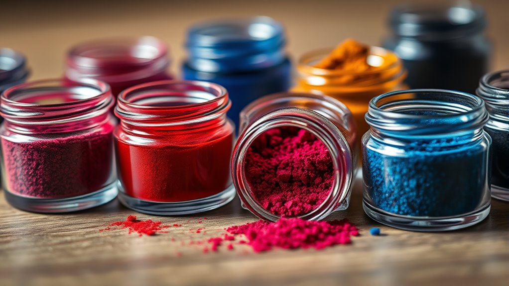 diverse tattoo pigment types