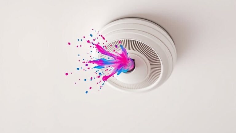 fire alarms do not spray ink