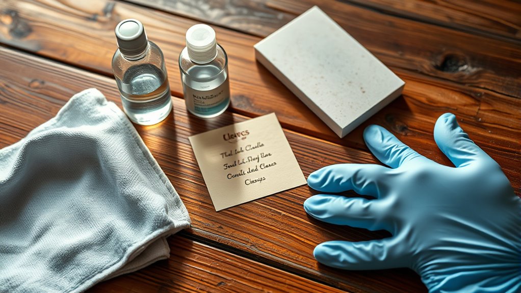 gather cleaning supplies and gear