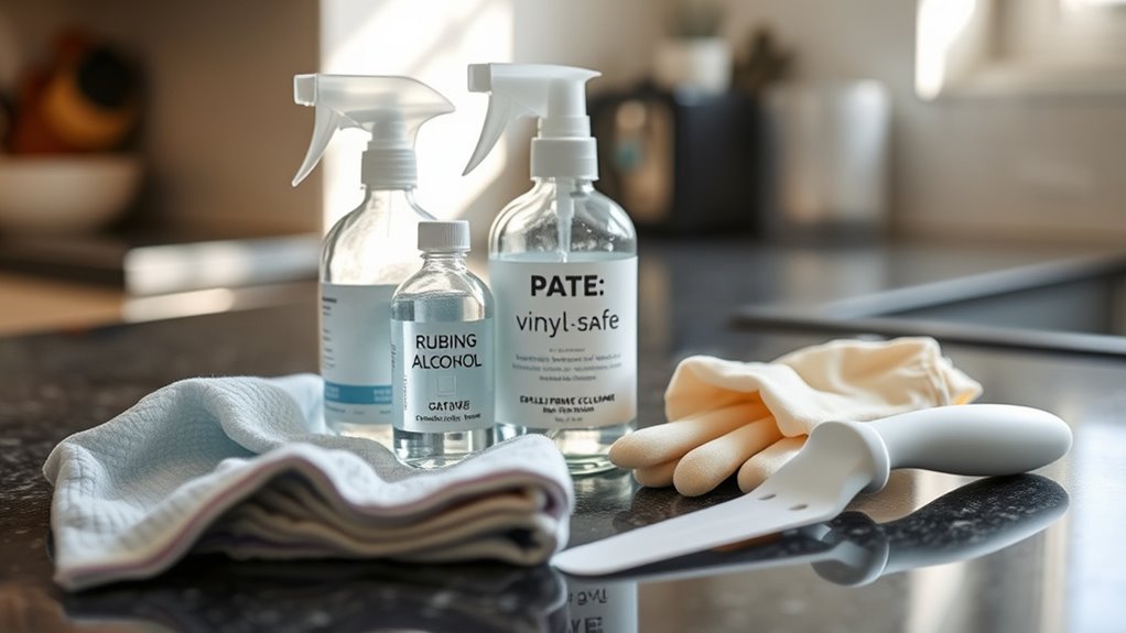 gather cleaning supplies before starting