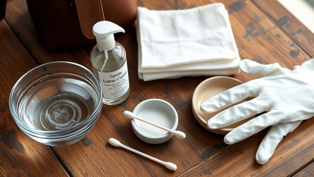 gather cleaning supplies before use