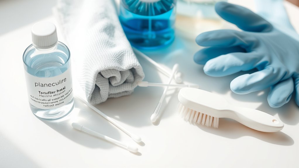 gather cleaning supplies beforehand