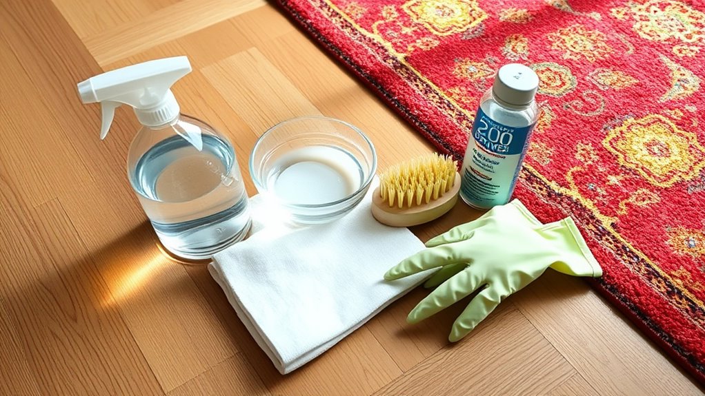 gather cleaning supplies beforehand
