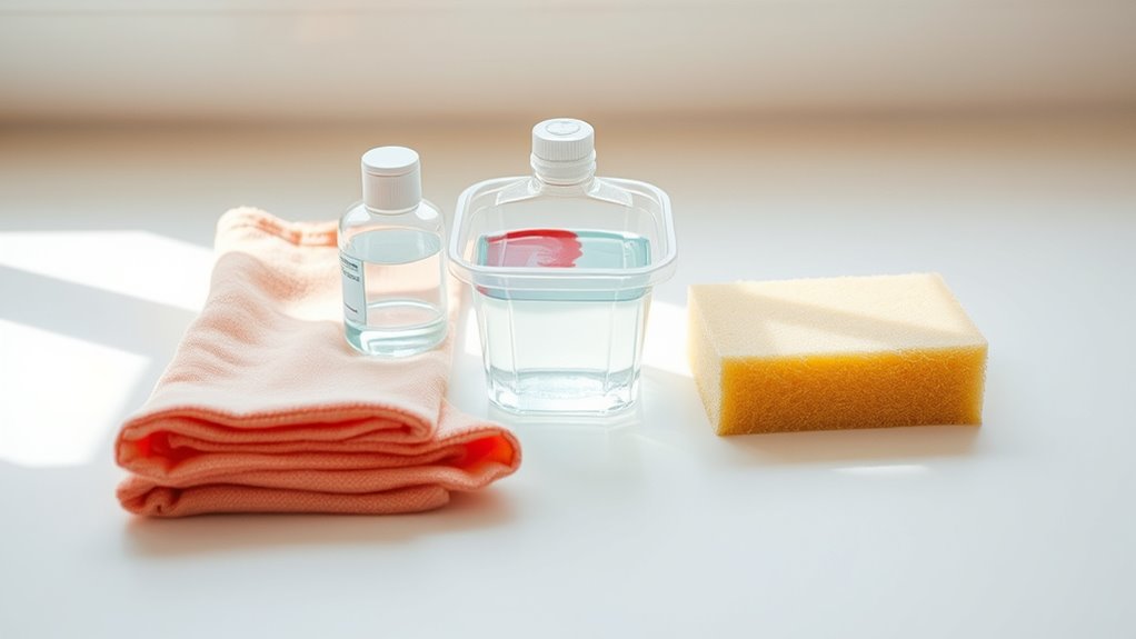 gather cleaning supplies beforehand
