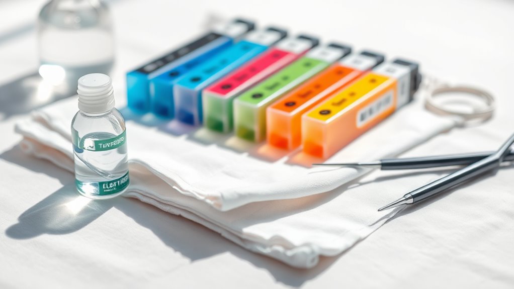gather ink cartridge cleaning supplies