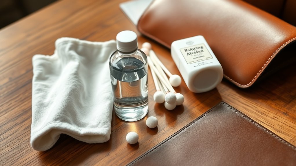 gather leather cleaning supplies