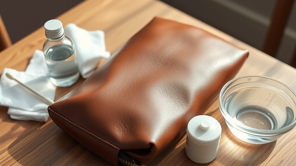 gather leather cleaning supplies