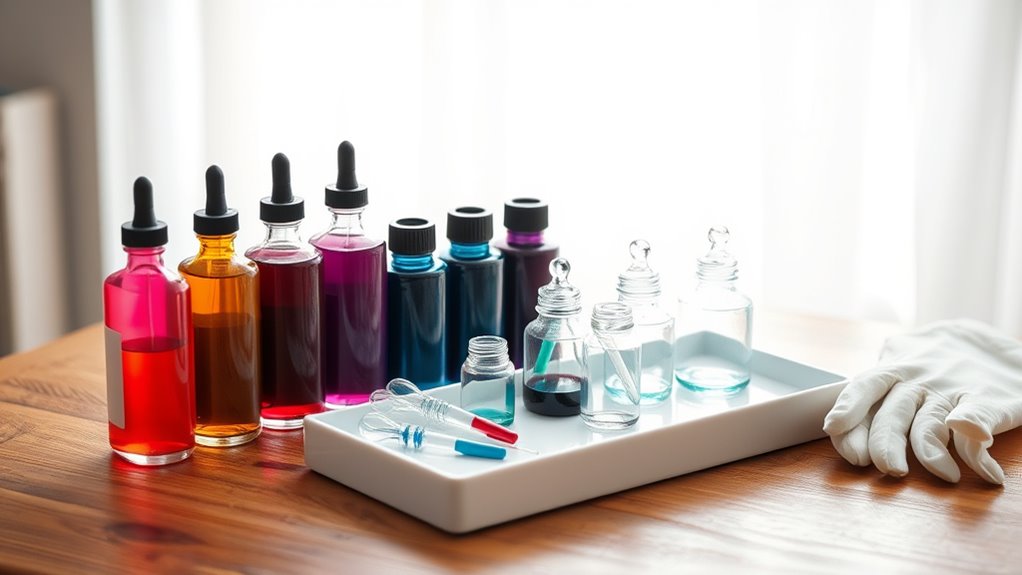 gather materials for alcohol ink