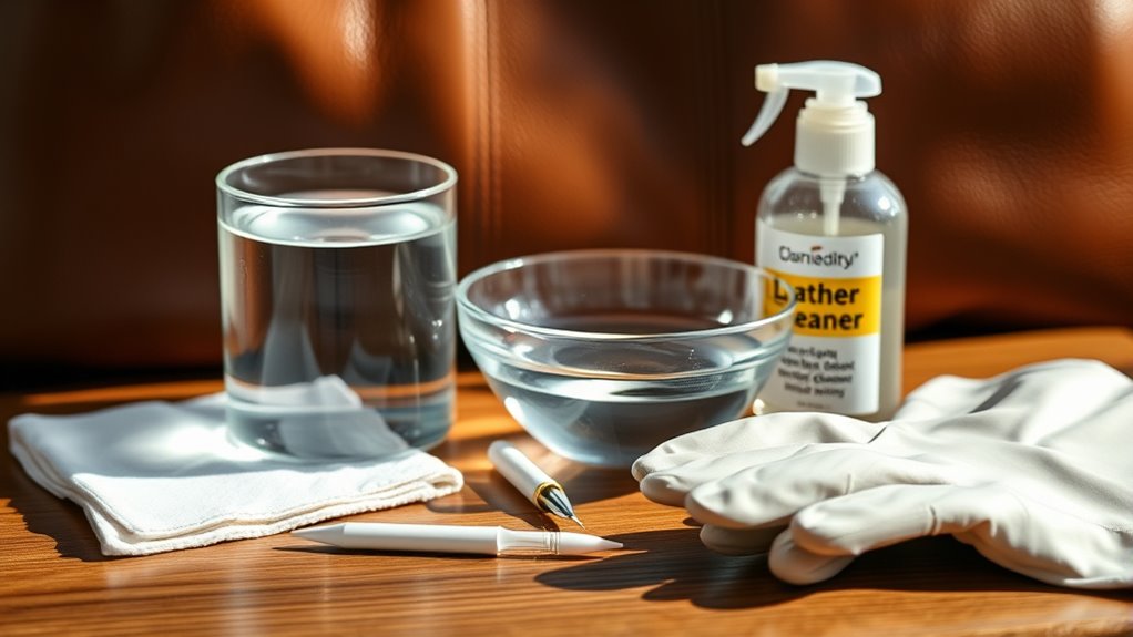 gather proper leather cleaning supplies