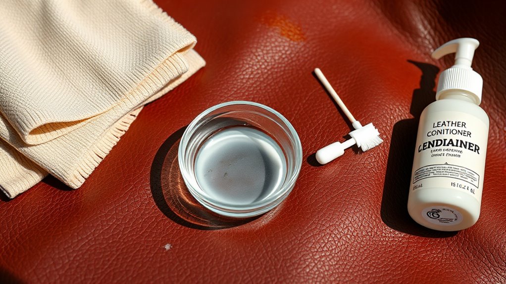 gather proper leather cleaning supplies