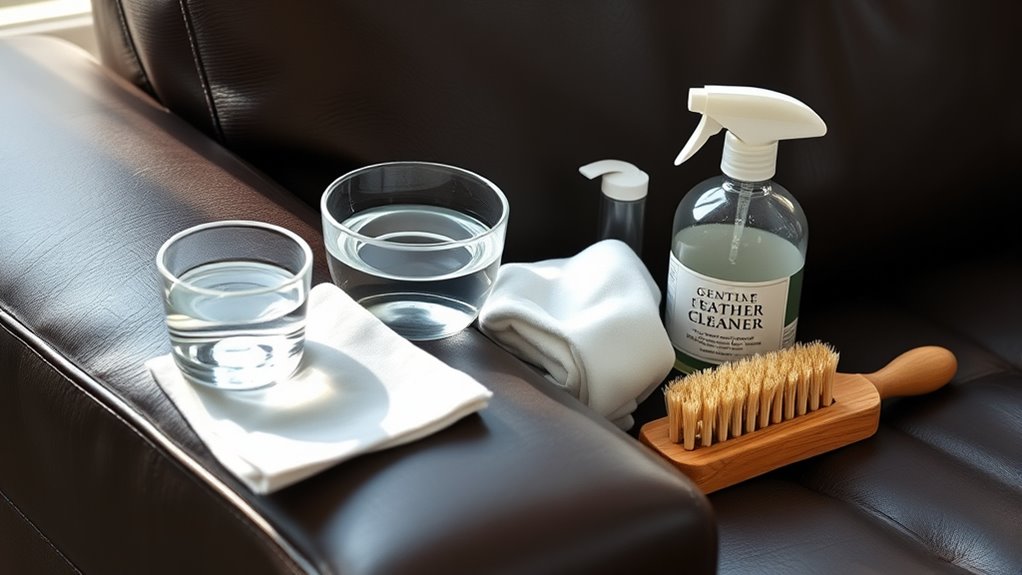 gather supplies before cleaning