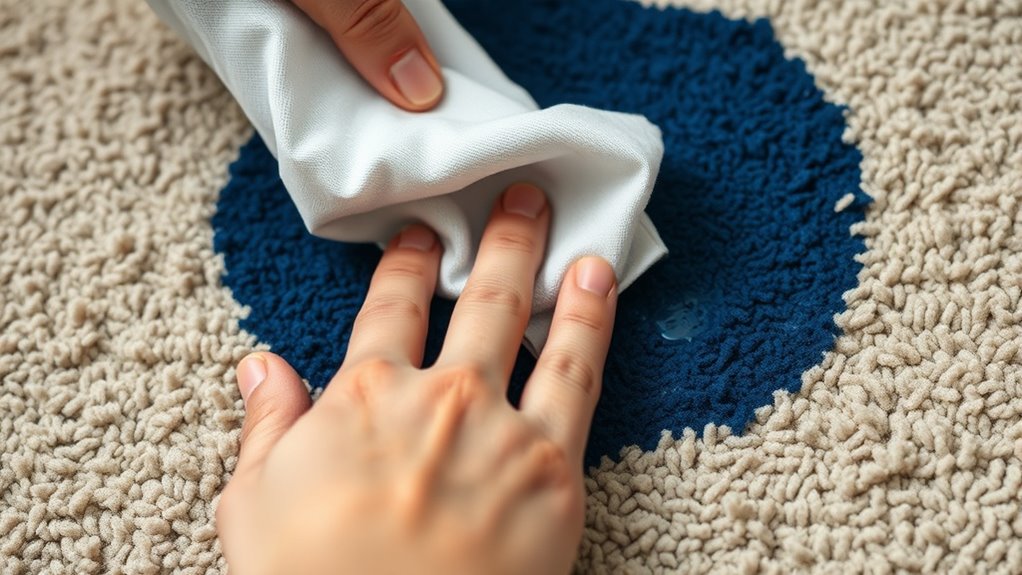 gentle blotting prevents ink spread