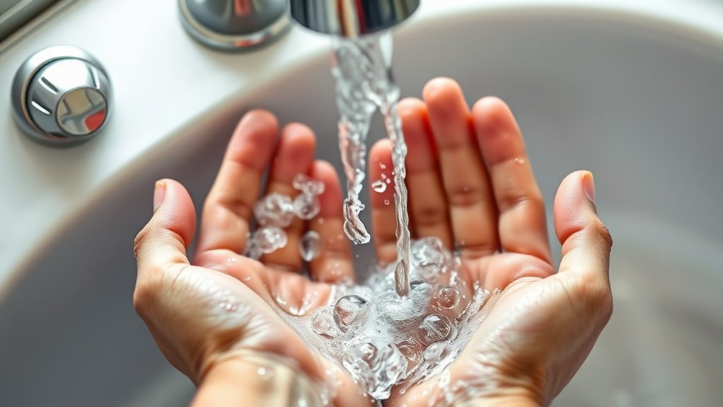 gentle soap and warm water