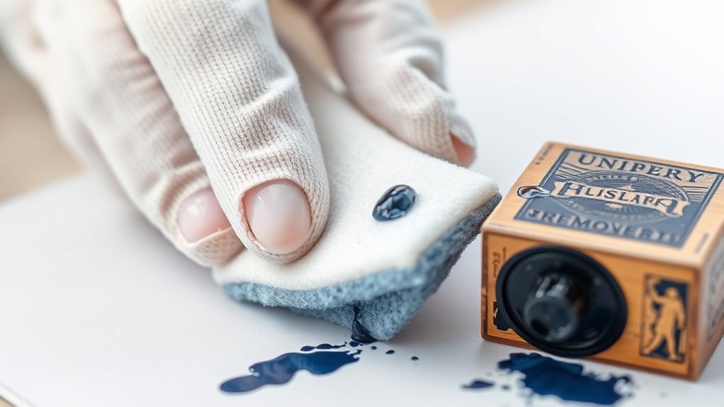 gentle stamping ink removal