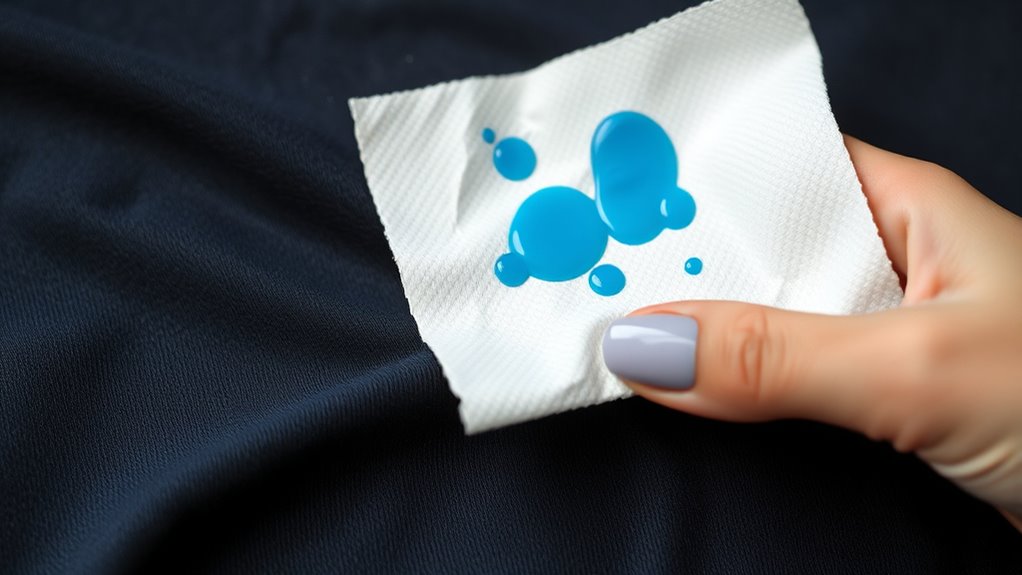 gently blot excess ink