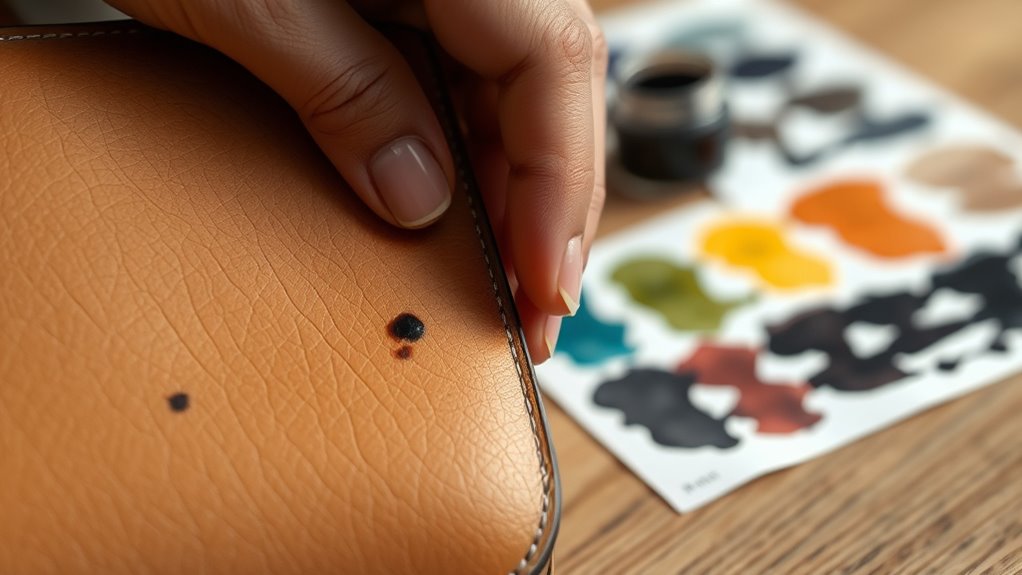identify ink and leather