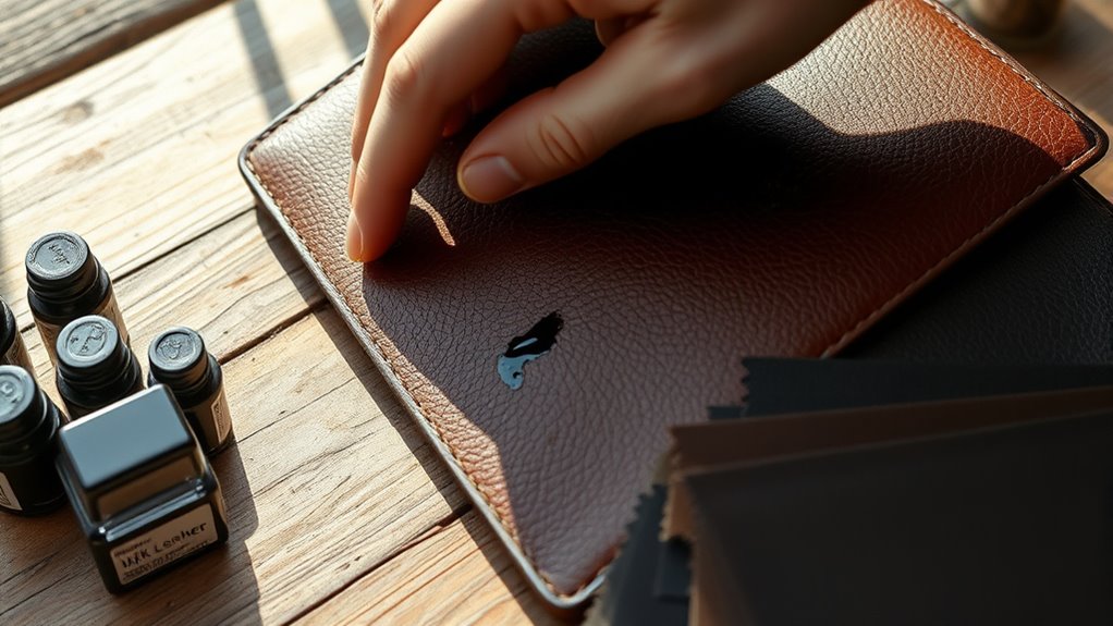 identify ink and leather