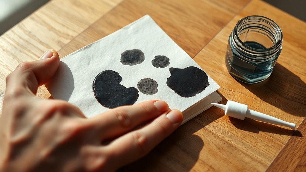 identify ink and paper