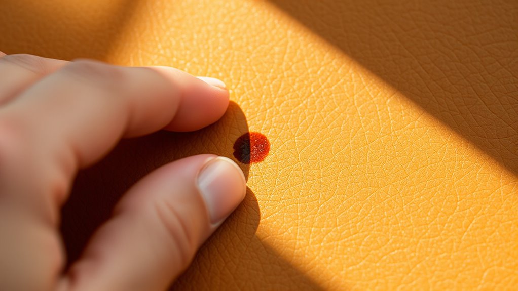 identify leather and ink