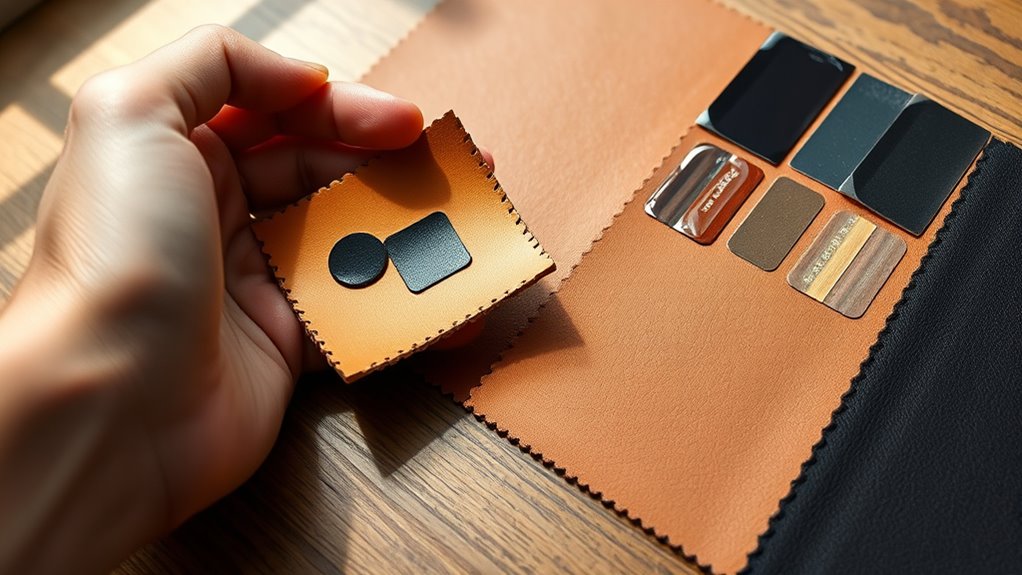 identify leather and ink