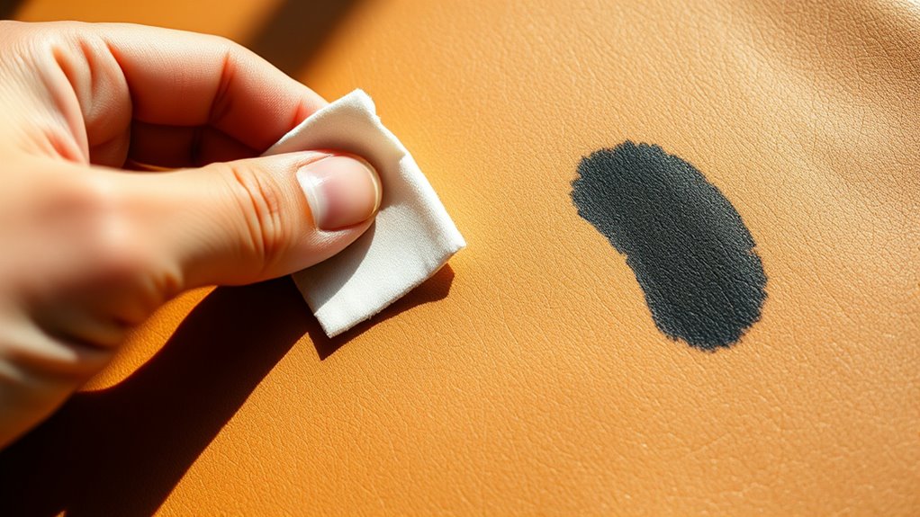 identify leather and ink