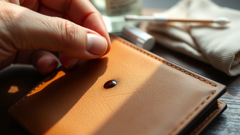 identify leather and ink