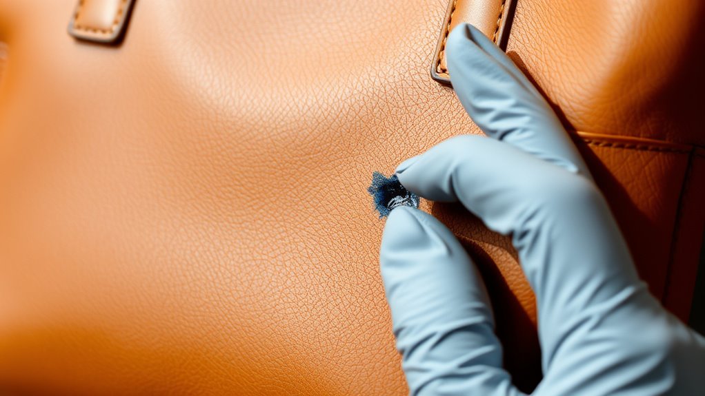 identify leather and ink
