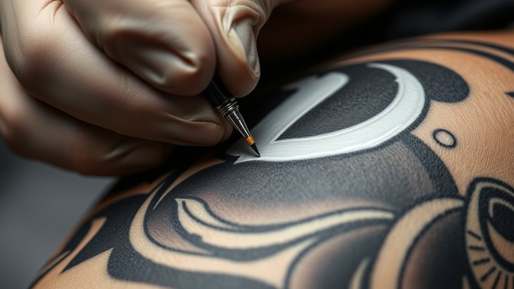 layer white ink carefully