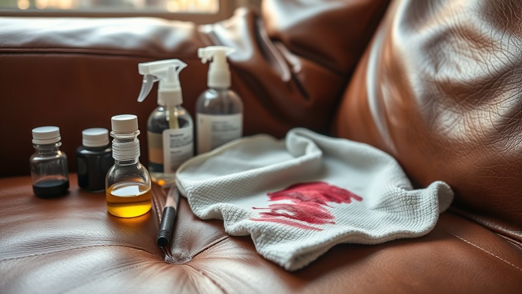 leather ink stain removal