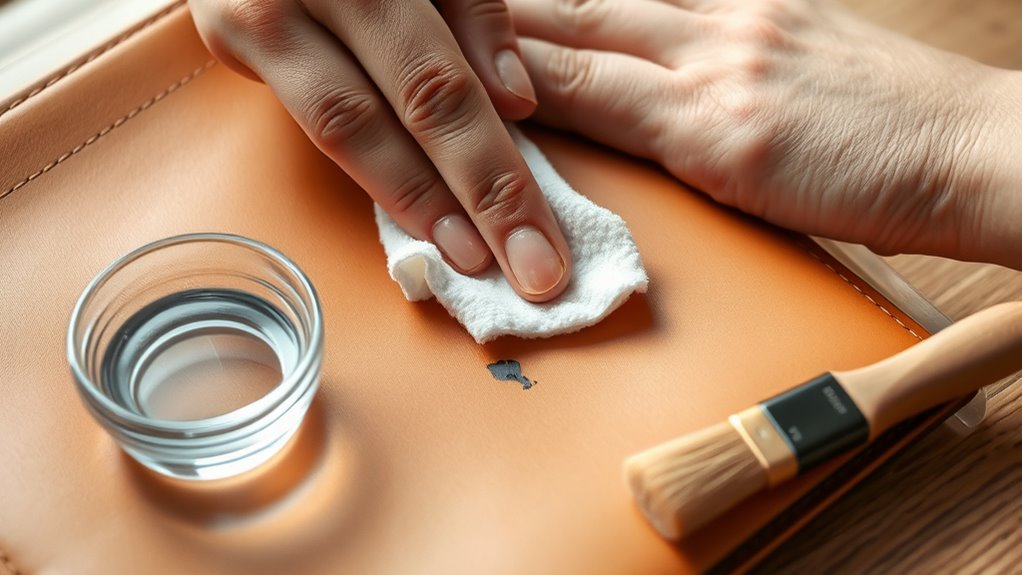 leather ink stain removal