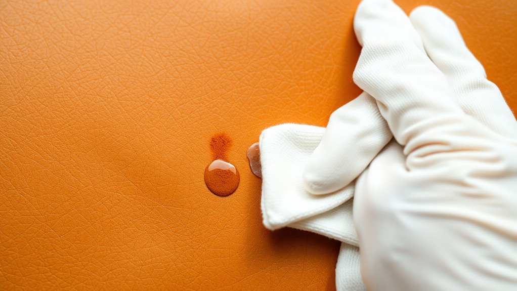 leather type determines cleaning method