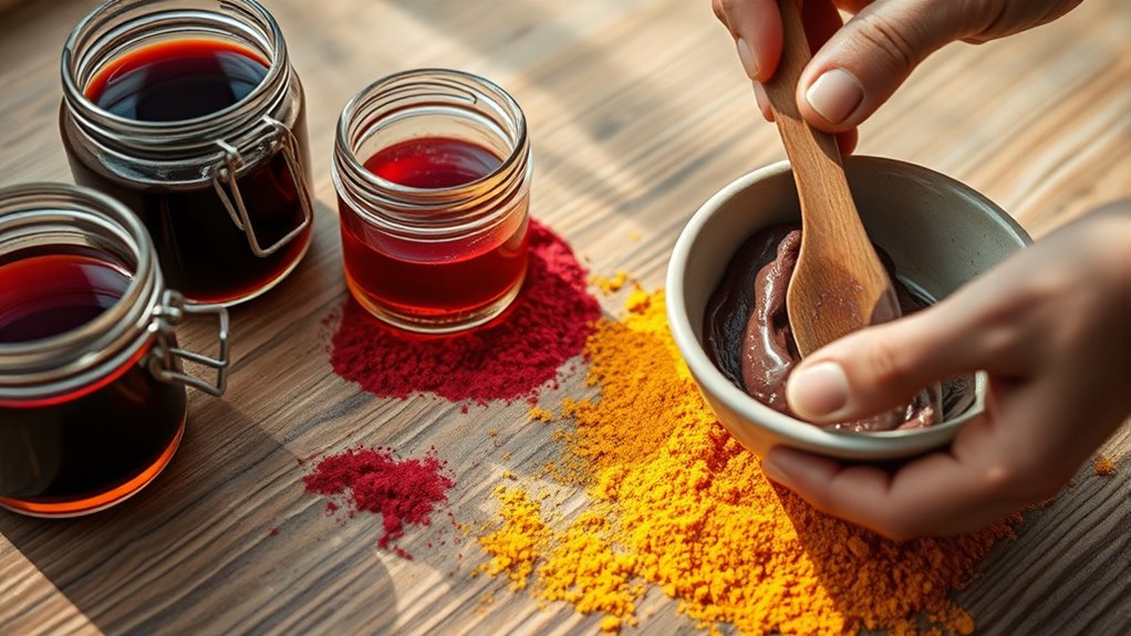 mix pigment powders precisely