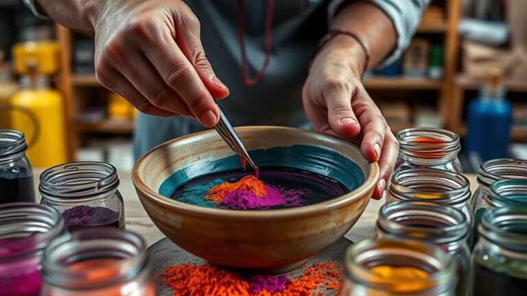 mixing pigments with solvents