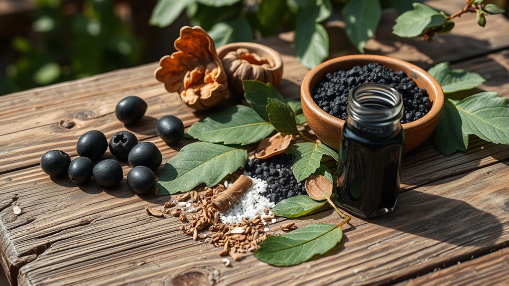 natural ingredients for traditional ink