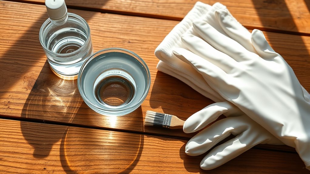 prepare cleaning supplies beforehand
