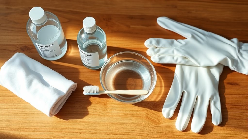 prepare cleaning supplies first