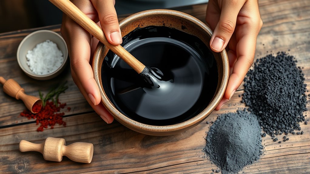 preparing ink from natural materials