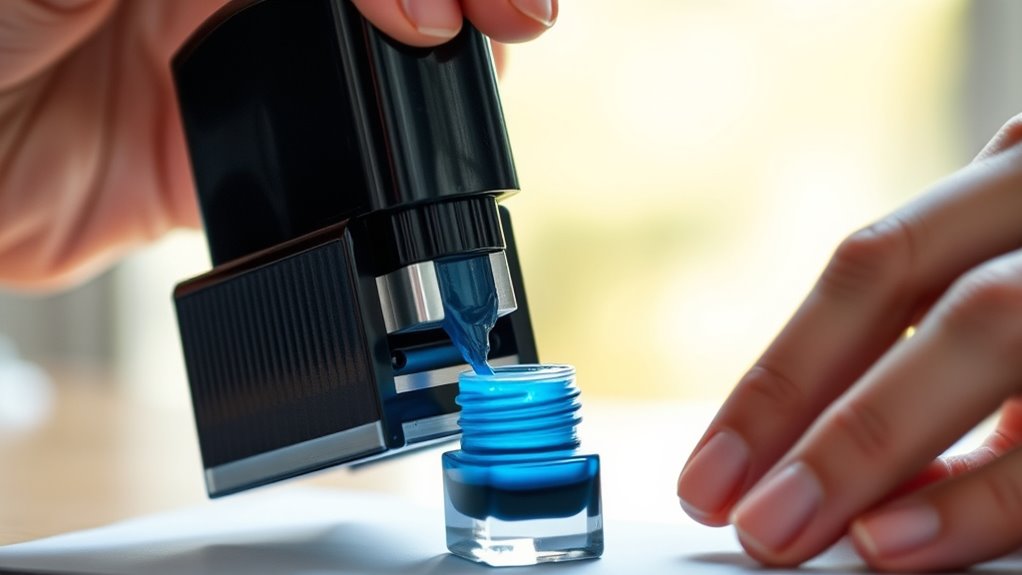 refill self inking stamp steps
