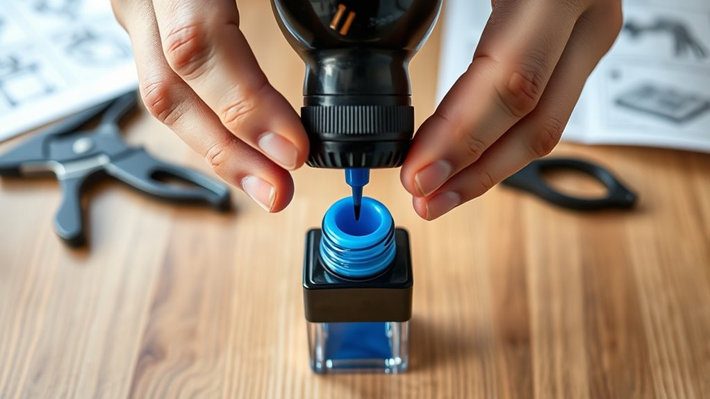 refill self inking stamp steps