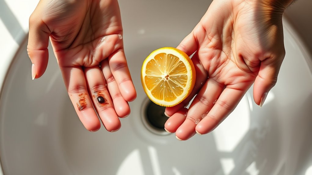 remove ink from hands