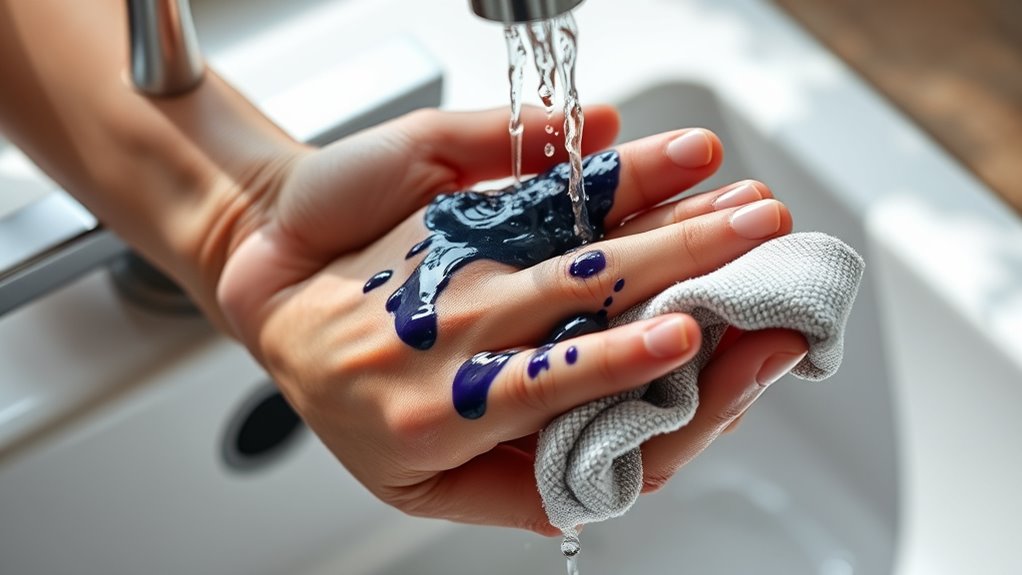 remove ink from hands