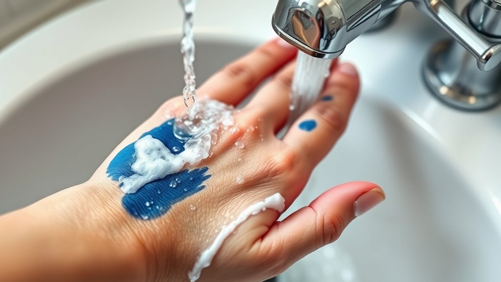 remove ink from hands