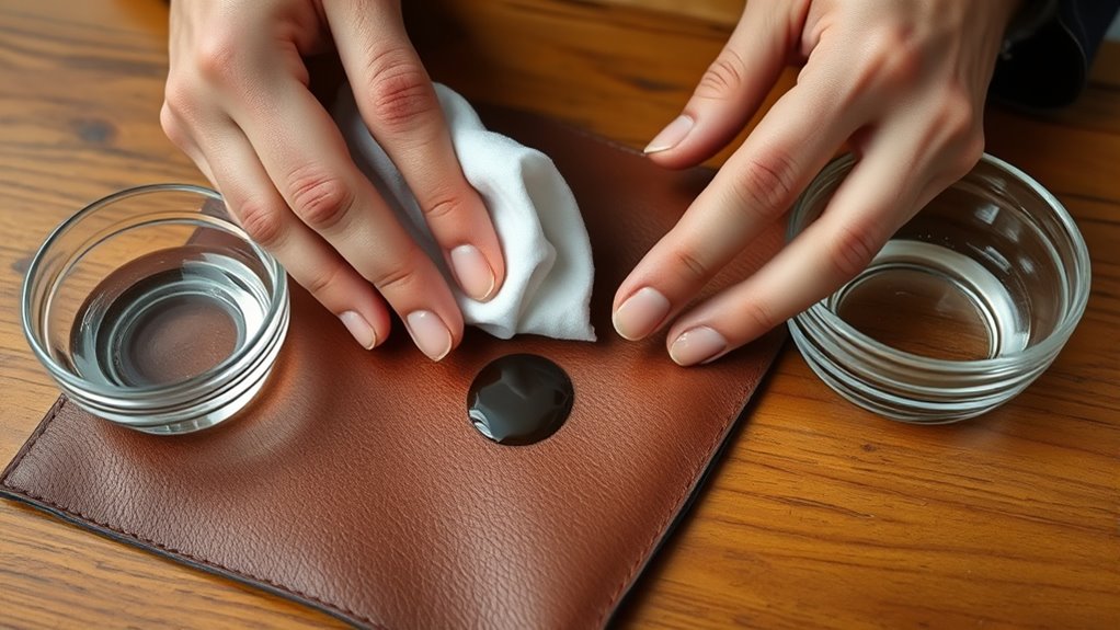remove ink from leather