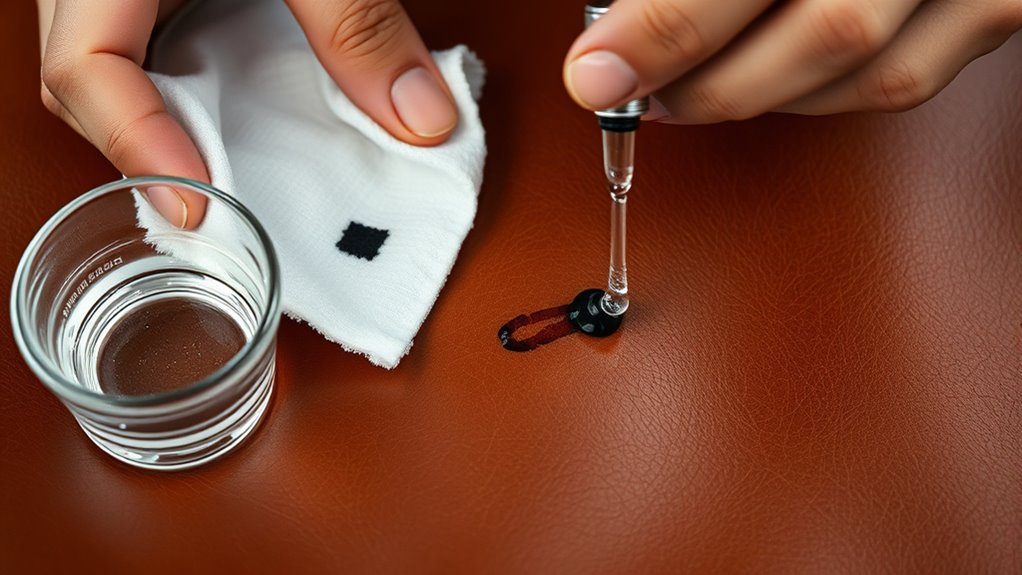 remove ink from leather
