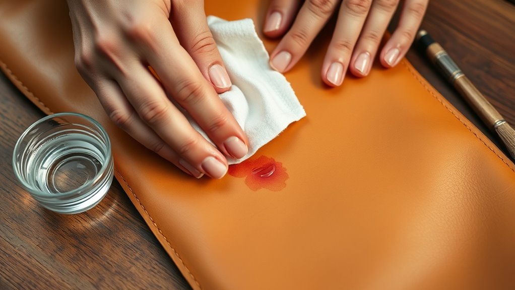 remove ink from leather